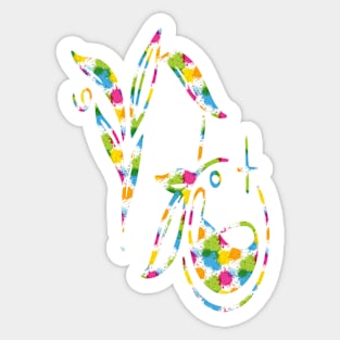 colorful floral Capricorn Sticker